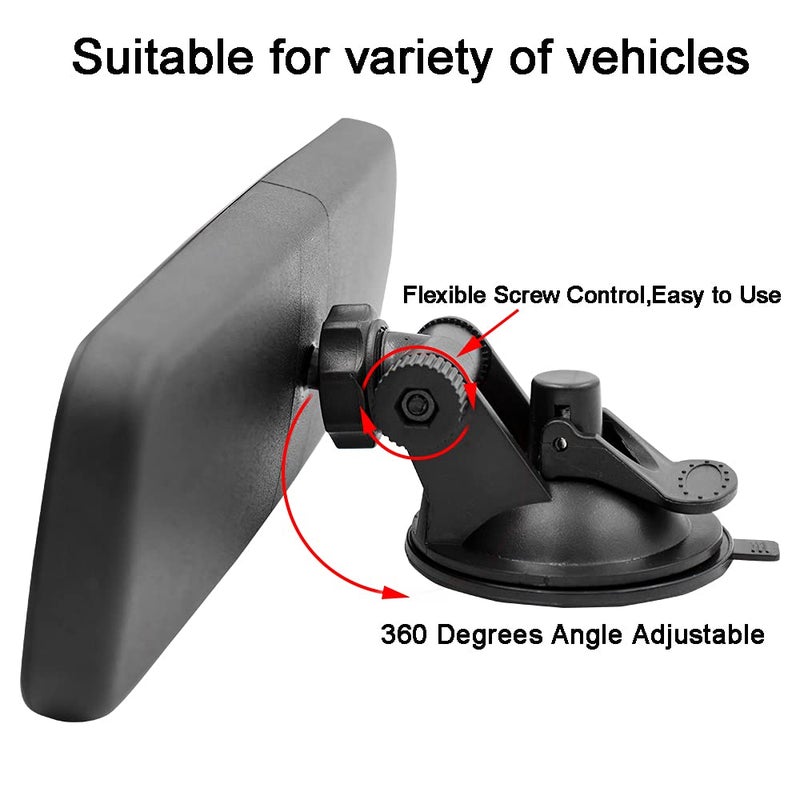 LECAMEBOR Rear View Mirror LECAMEBOR Universal Thickened Anti-glare HD Car Interior Rear View Mirror-(With Adjustable Suction Cup) - Image 5
